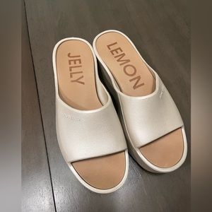 Lemon Jelly platform sandals, size 39 (8-8.5)